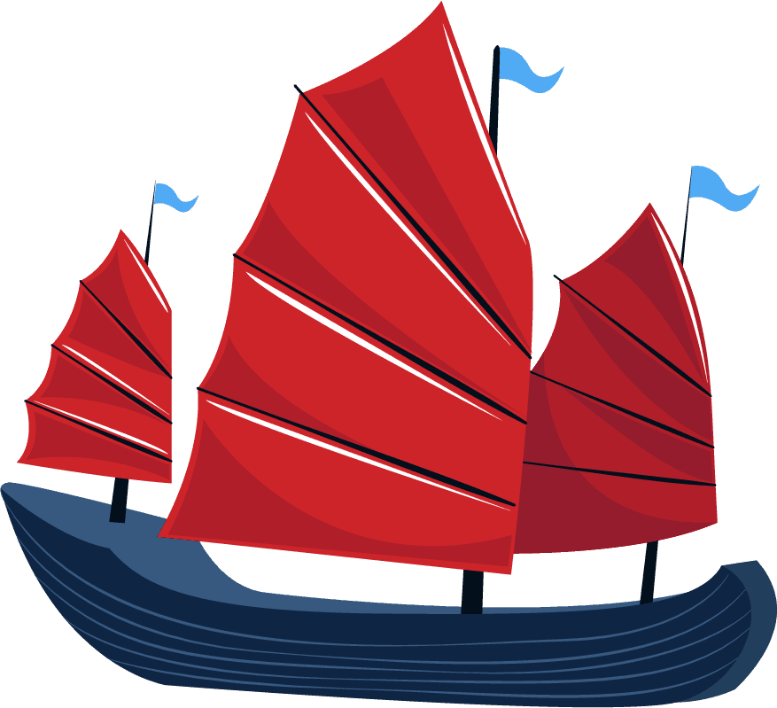 ancient sail boat icon colored sketch