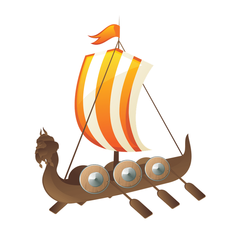 ancient wooden boat cartoon game characters