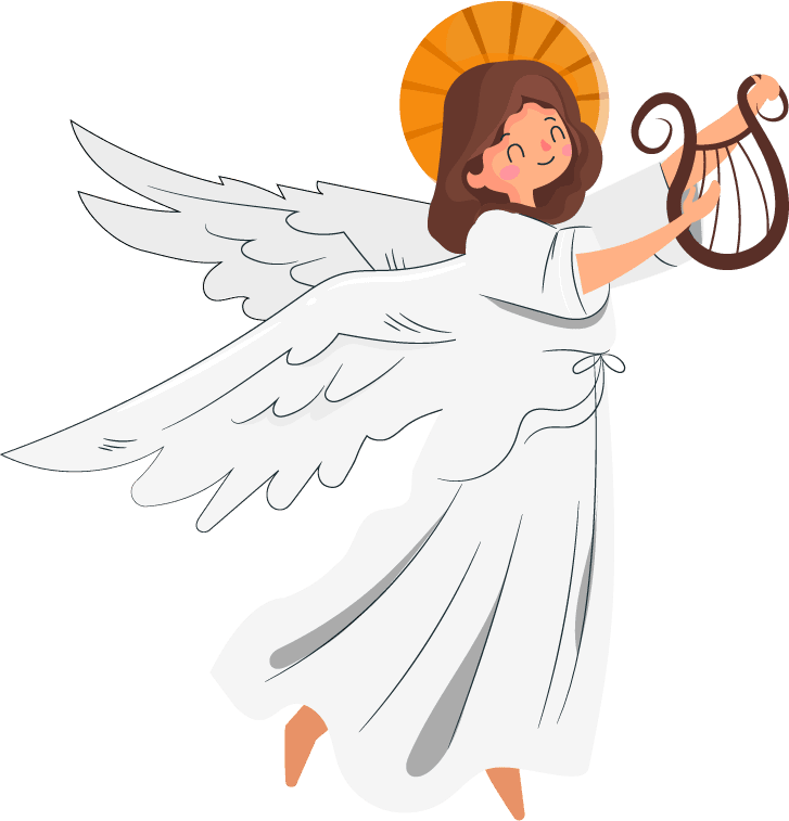 angel jesus christ in heaven with angels backdrop template elegant cartoon 