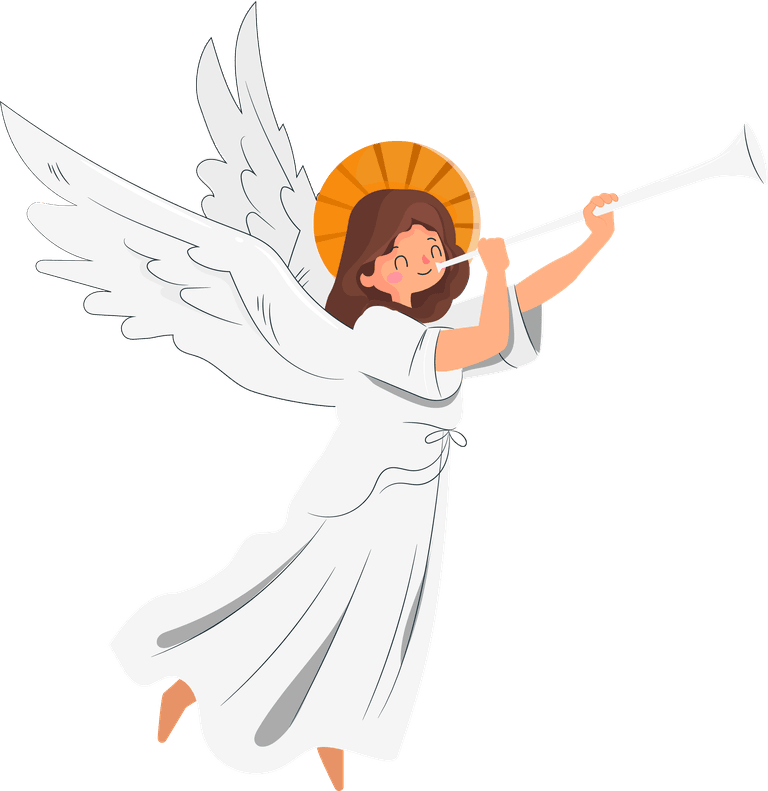 angel jesus christ in heaven with angels backdrop template elegant cartoon 