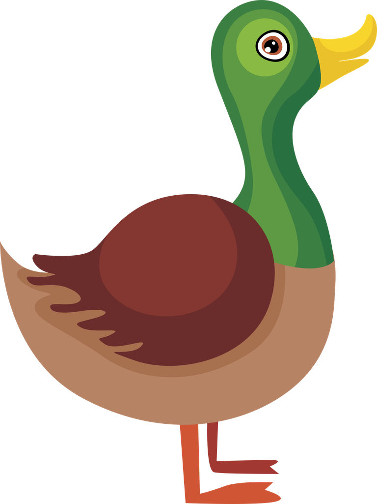 playful animal cartoon animals vector art featuring a cheerful duck character