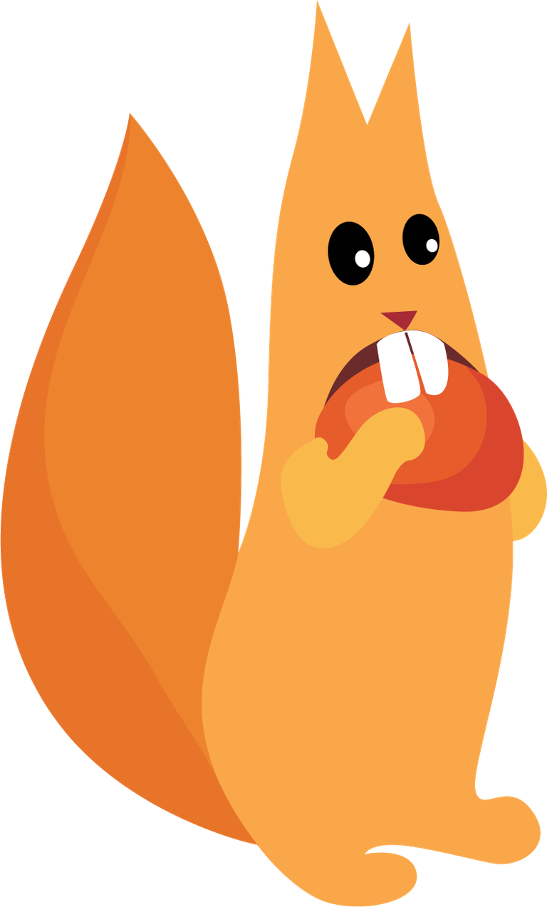 cute animal cartoon animals vector character holding an acorn for playful illustrations