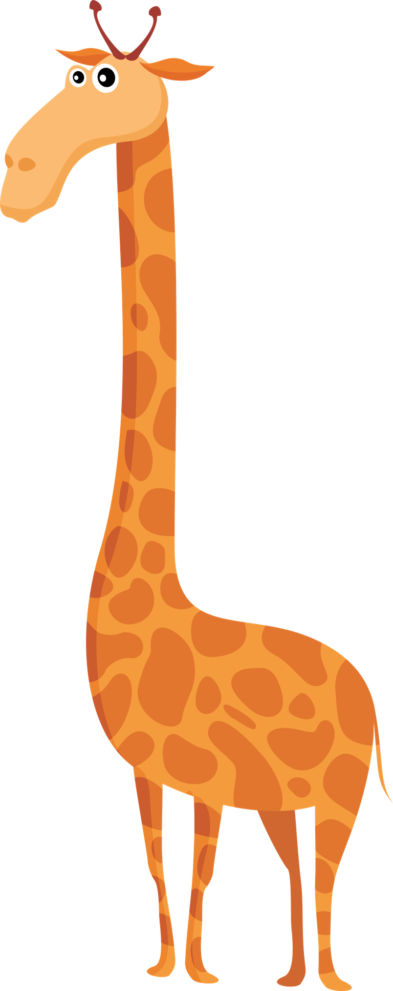 cute animal cartoon animals vector of a cheerful giraffe for children's illustrations