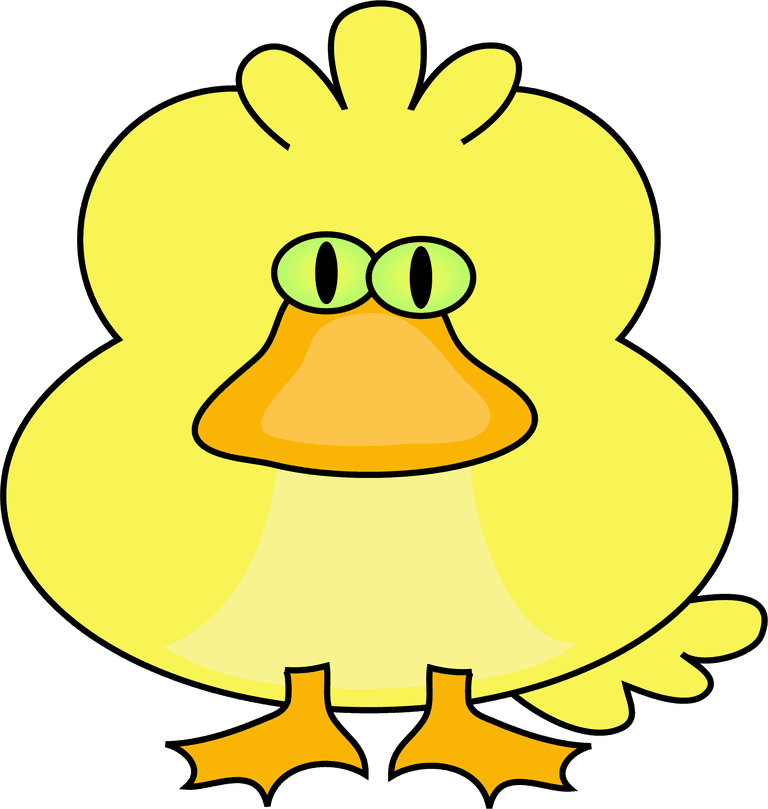 adorable cute cartoon animals vector showcasing a cheerful yellow duck for playful designs