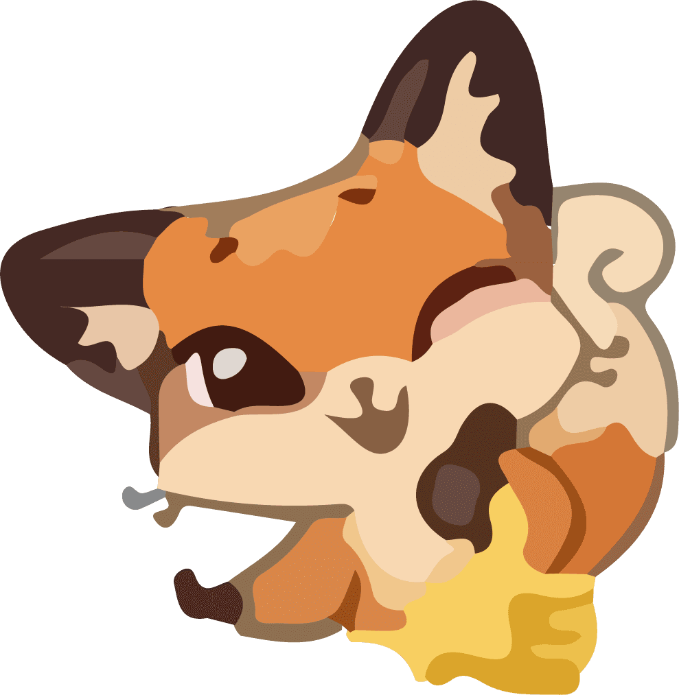 animal fox dancing cute vector