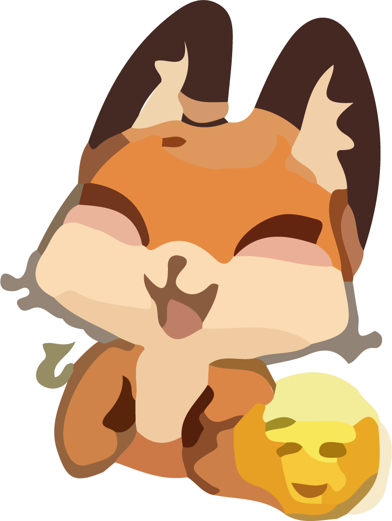 animal fox dancing cute vector