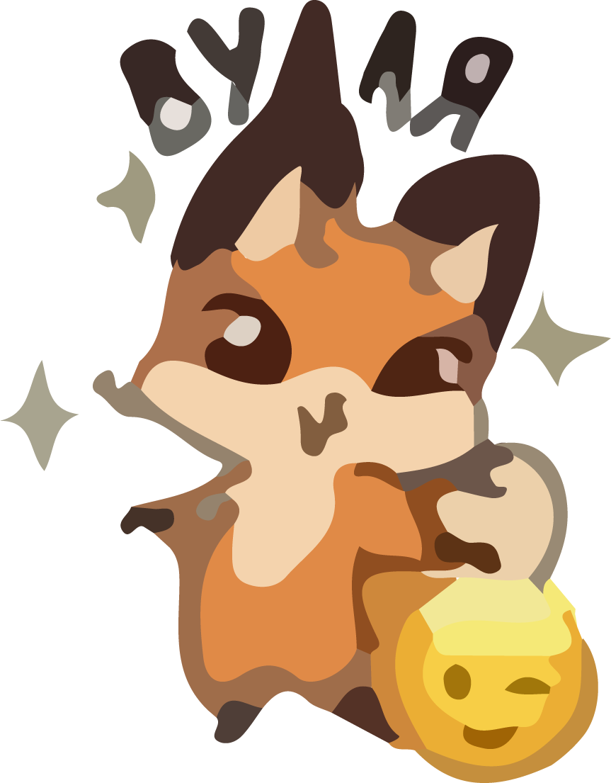 cute animal fox dancing happily with a coin illustration for cheerful designs
