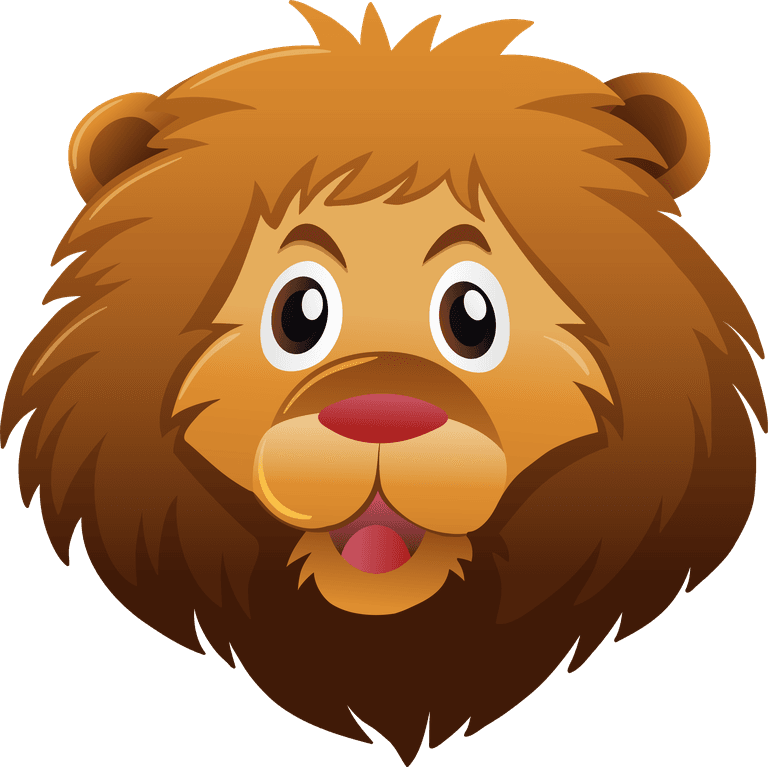 animal head african animals collection featuring playful lion character for kids' decor