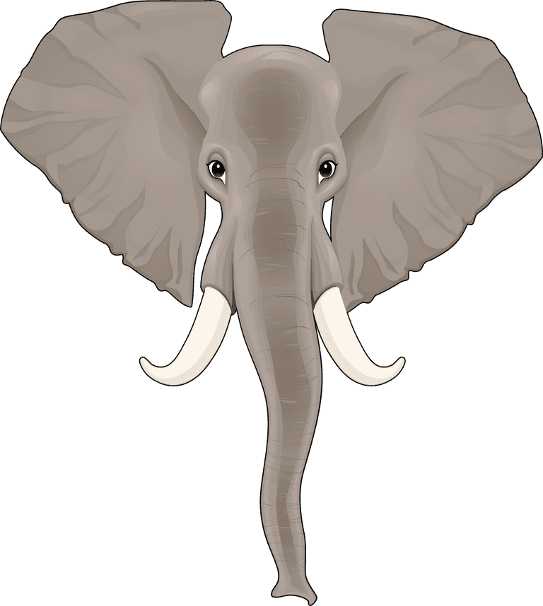 animal head african animals collection featuring detailed elephant illustration for unique decor