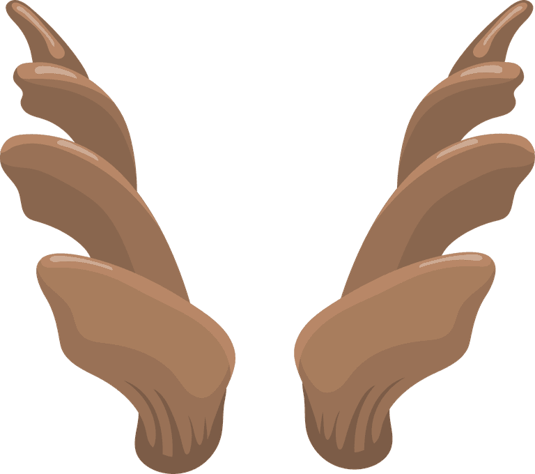 animal horns horn antlers set ramhorn parts illustration masculine horns of hunting