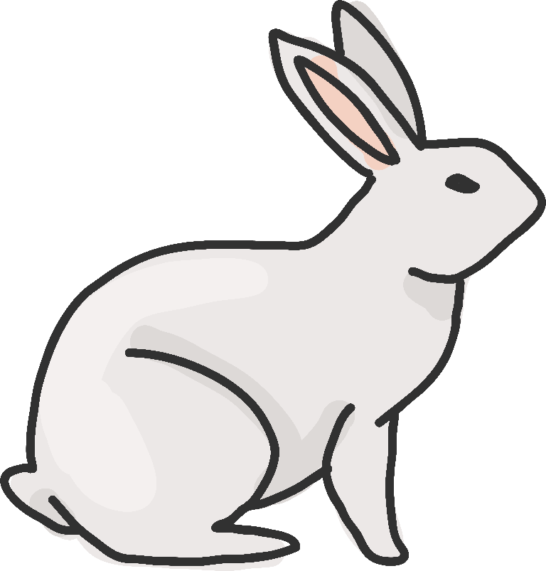 unique simple animal images showcasing a charming white rabbit silhouette effective for various uses