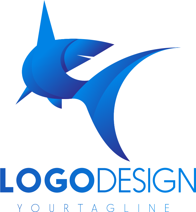animal logotypes modern colored shapes with aquatic themes for branding and logos