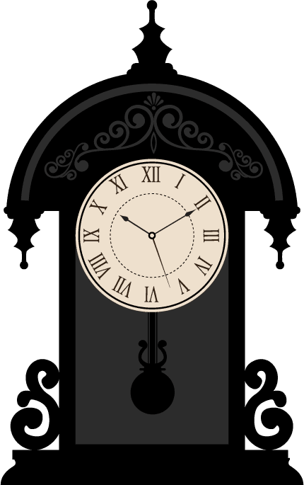 antique clocks templates elegant styles isolation
