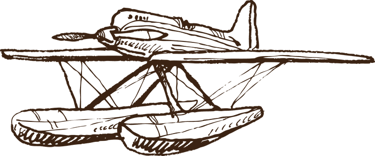 antique plane europeanstyle handdrawn transport carrier vector