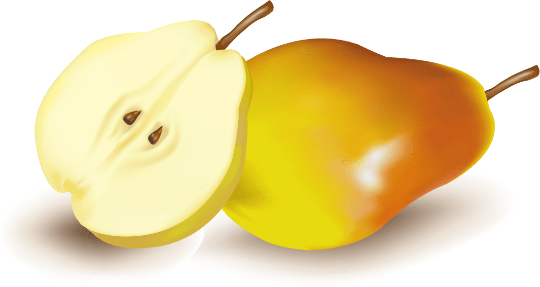 apple and pears slice vector: vibrant illustration perfect for food-related projects and promotions