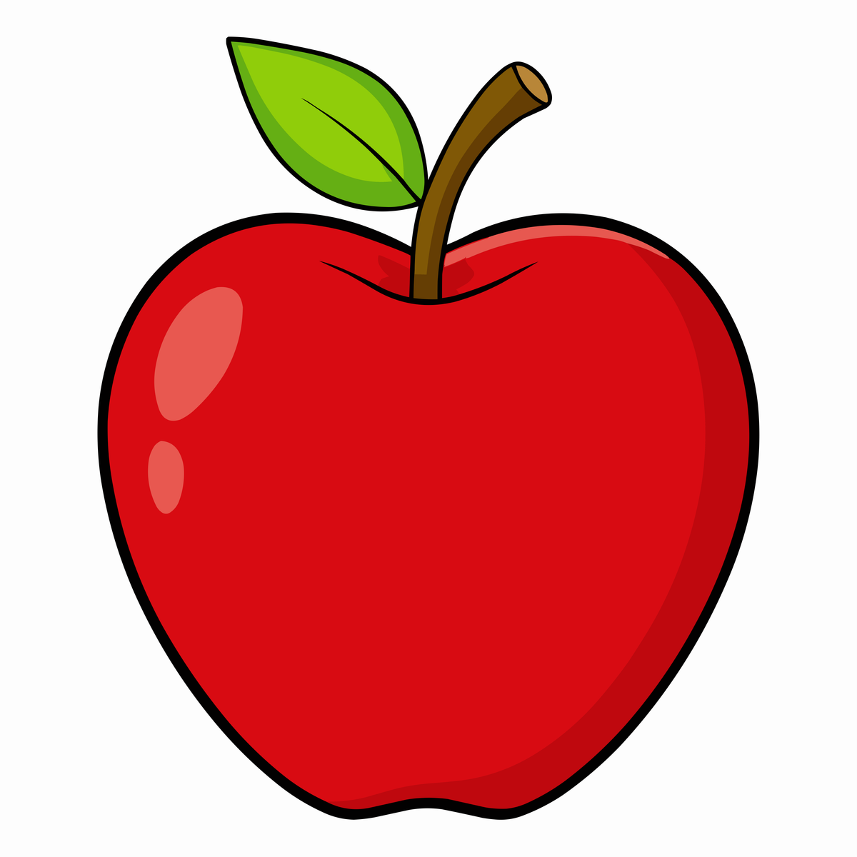 A Fresh Red Apple Illustration