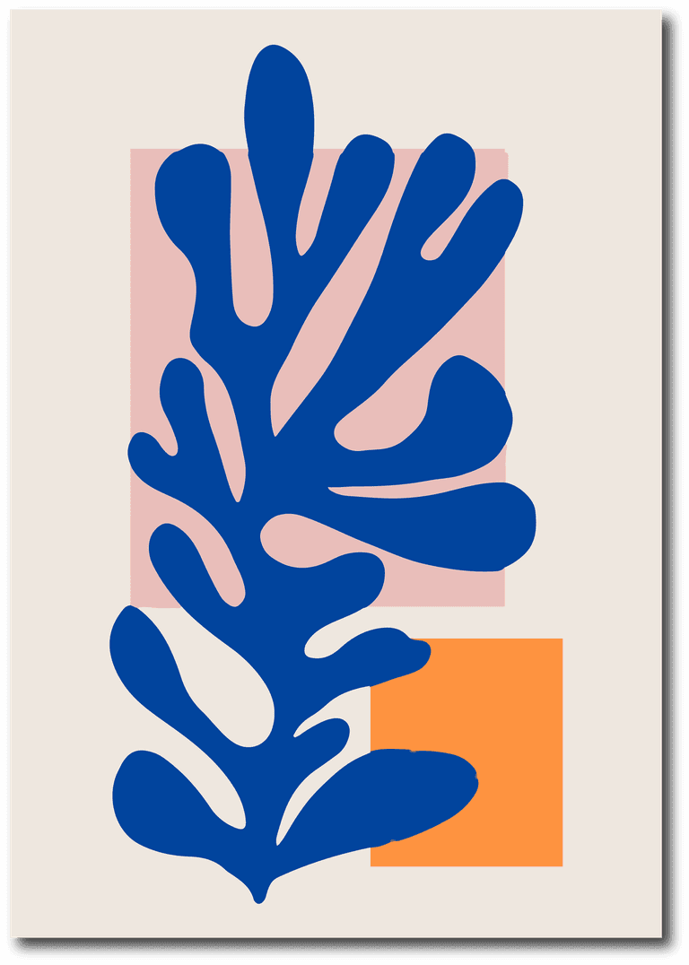 art abstract cover featuring organic shapes and bold colors for modern decor