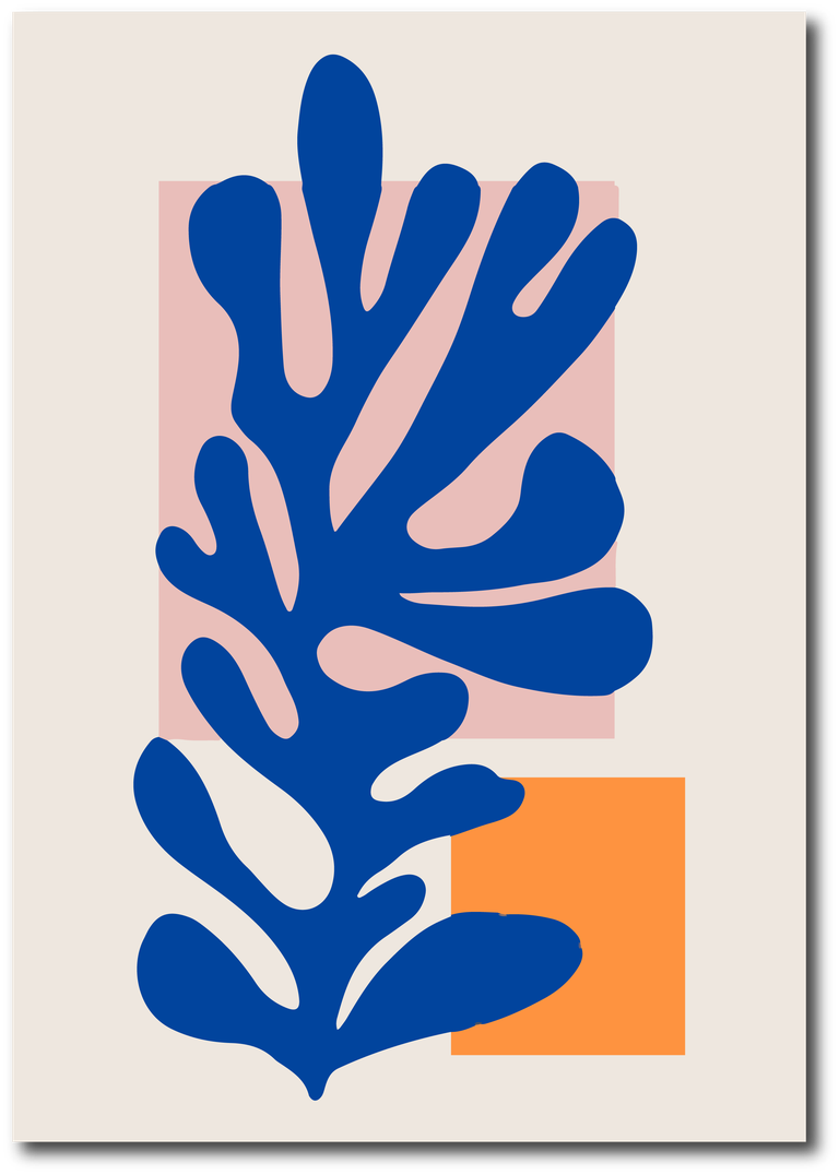 art abstract cover featuring organic shapes and bold colors for modern decor