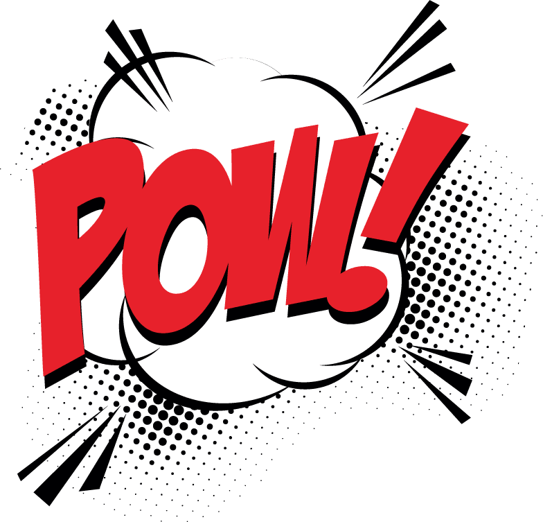 art objects comics logos vector featuring bold pow! sound effect for ...
