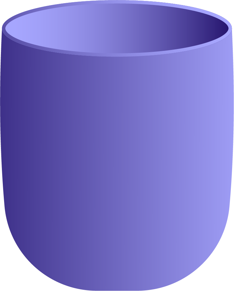 art studio item element illustration of a modern purple container for creative storage solutions