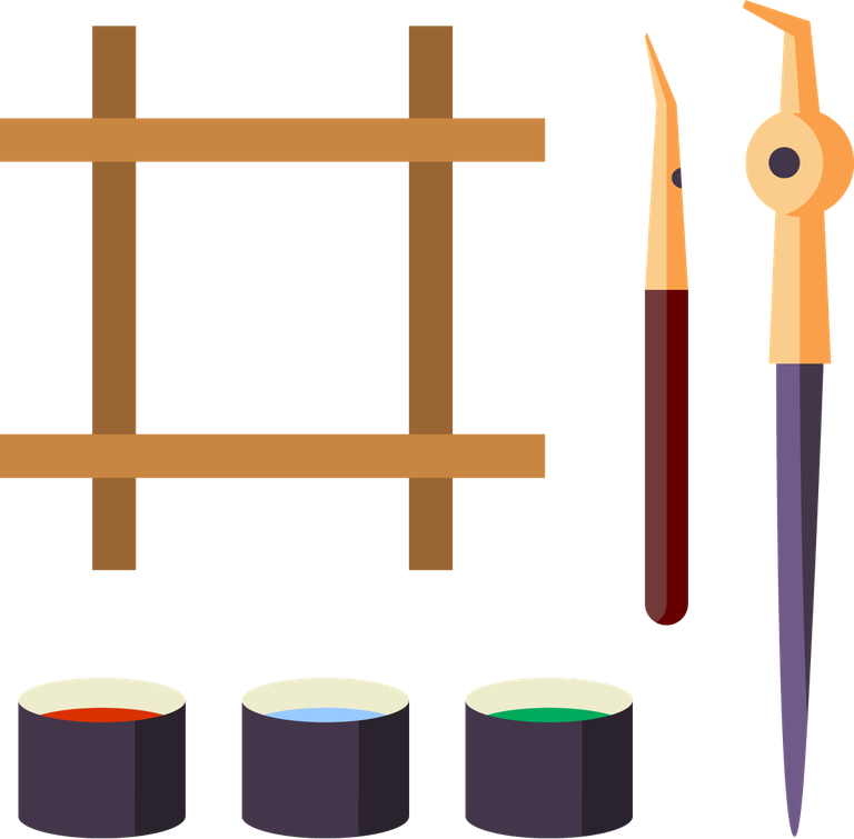 art tools materials icon painting for creative projects and artwork enhancement