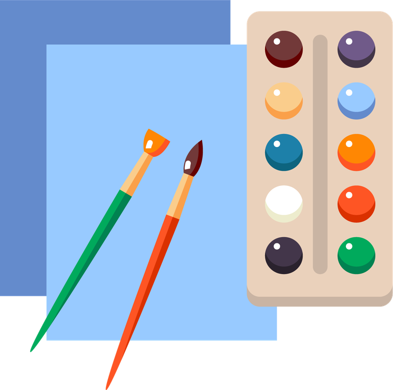 art tools materials icon painting for creative projects featuring brushes and palette