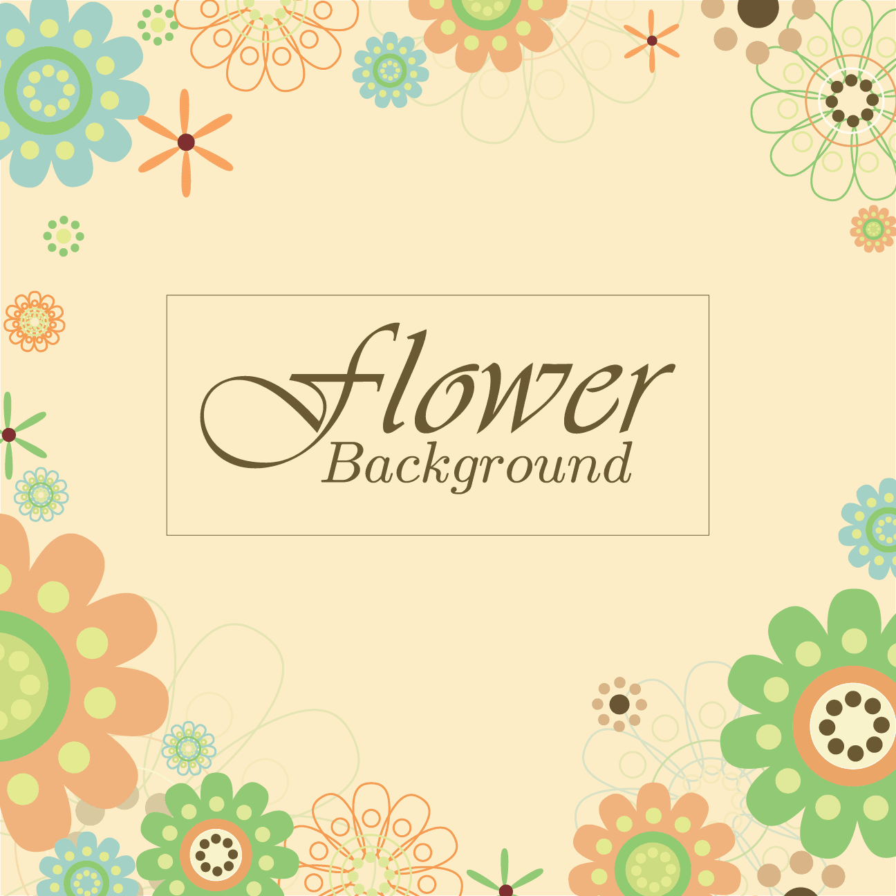 floral backdrop for invitations and greetings
