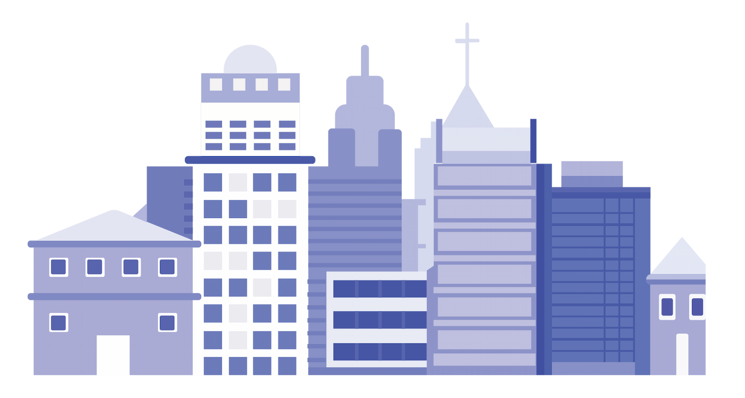 charming cityscape flat illustration showcasing modern architecture and urban landmarks for online platforms