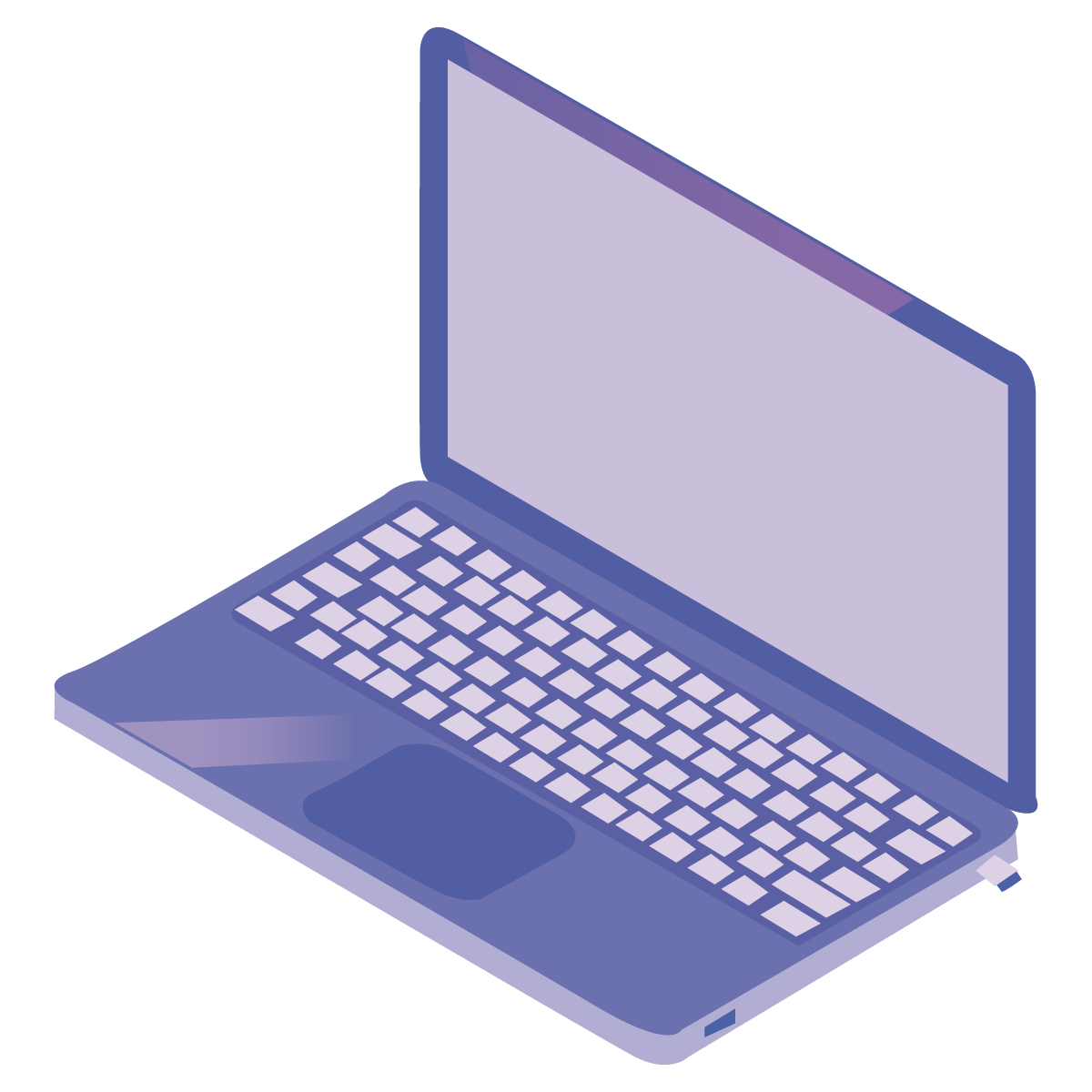 simple isometric laptops icons for various uses