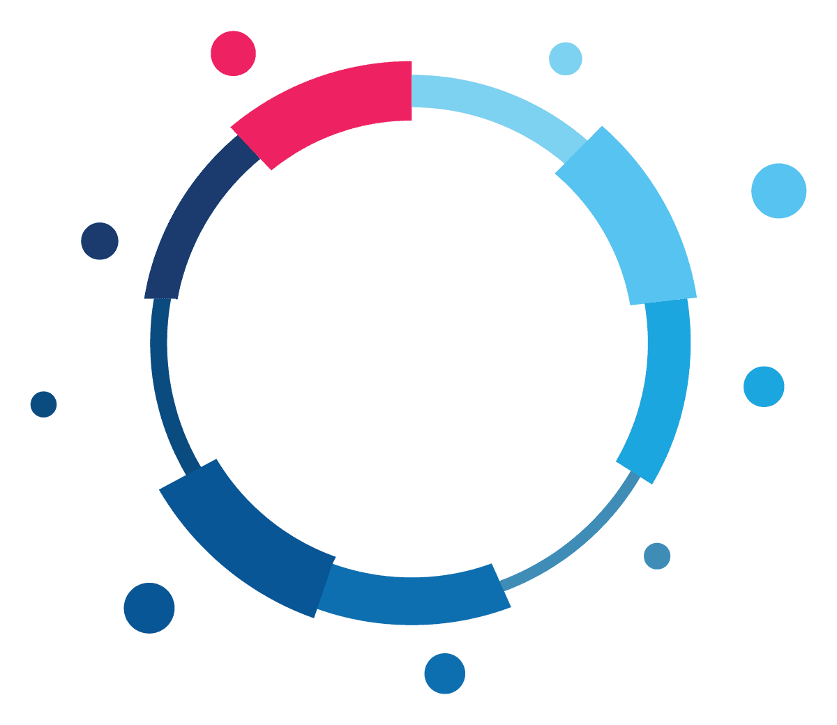 modern circles for web interfaces featuring vibrant colors and dynamic shapes for improved interactivity
