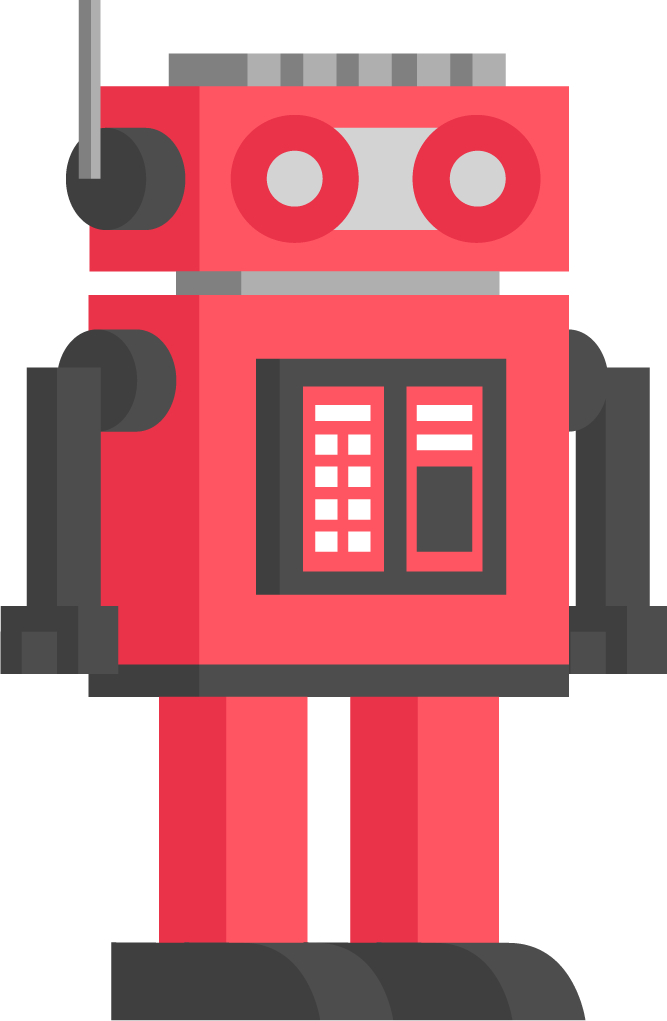 artificial intelligence decorative icons featuring a playful robot for modern applications and interfaces
