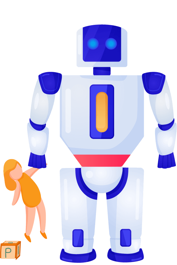 artificial intelligence machines various shape robots pets household helpers isolated illustrati