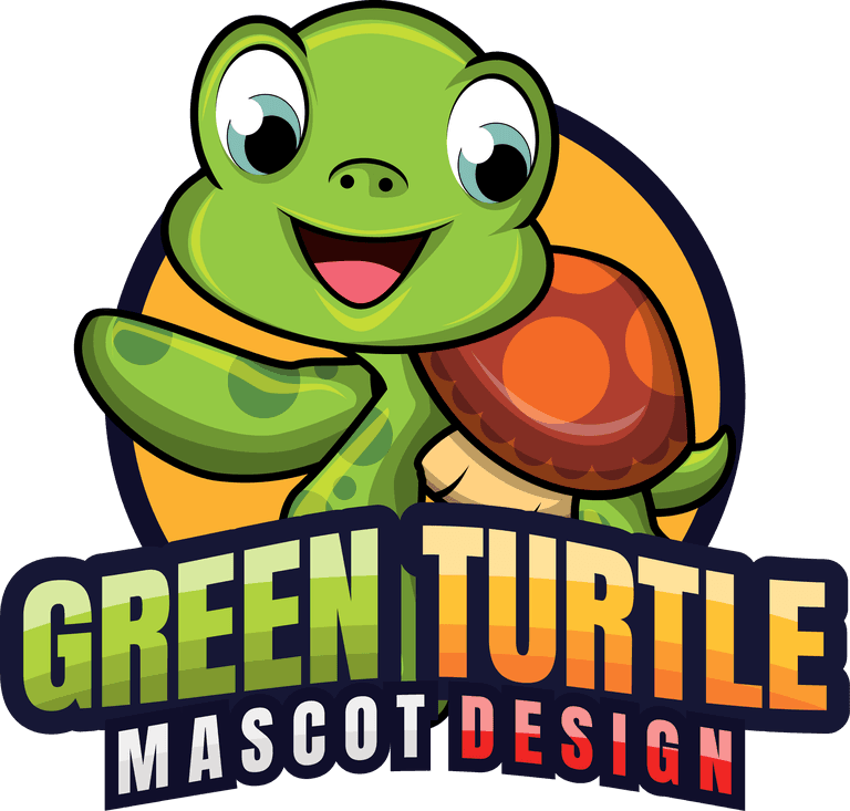 asset green turtle cartoon vector mascot for children’s educational projects or fun apps