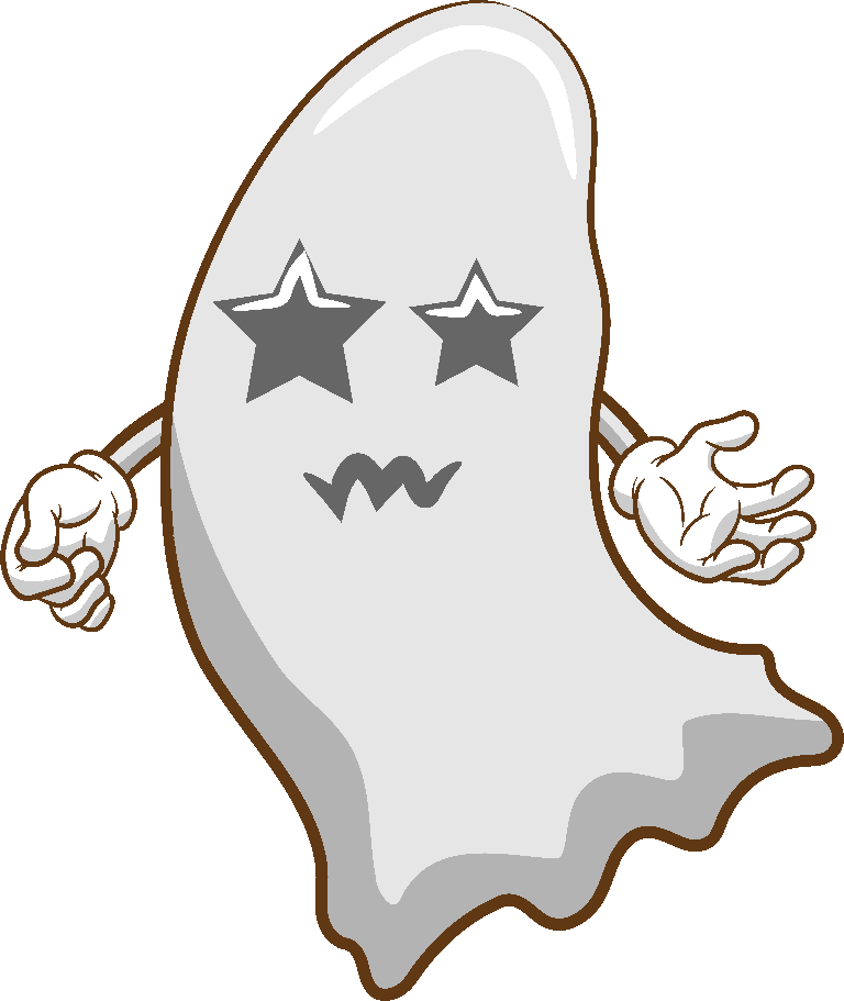 asset cute and silly halloween cartoon ghosts isolated on white
