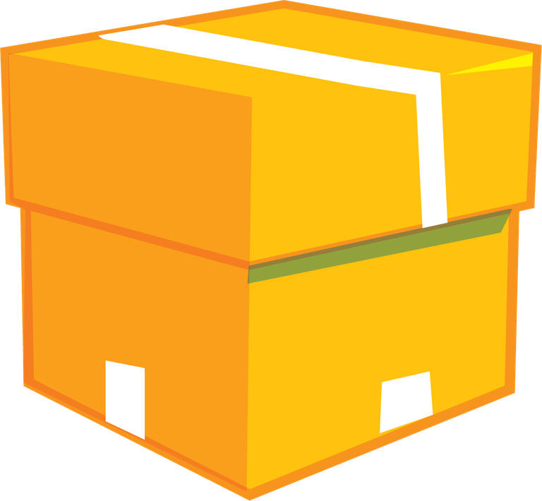 asset fun graphics fun graphics cheerful orange delivery box for packaging and shipping