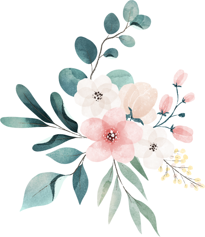 assortment watercolor leaves flowers for elegant home decor and special events