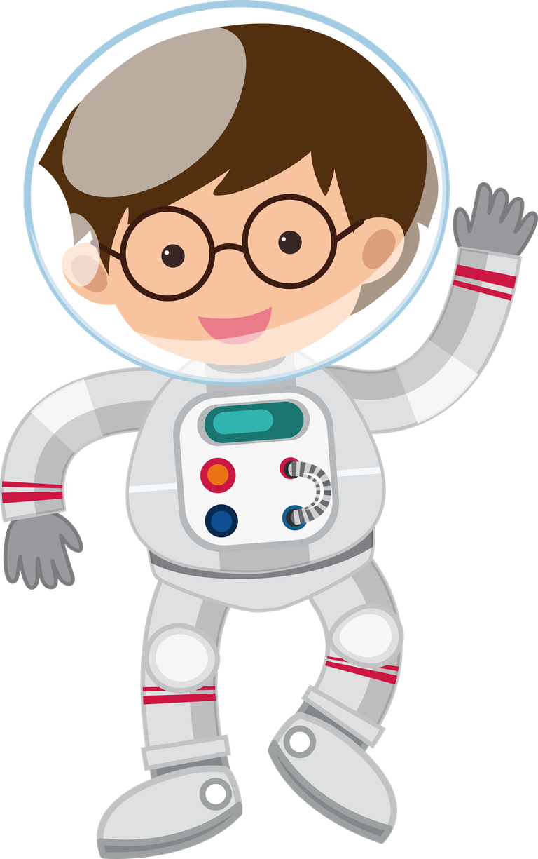 a cheerful astronaut illustration perfect for children's space-themed projects and education