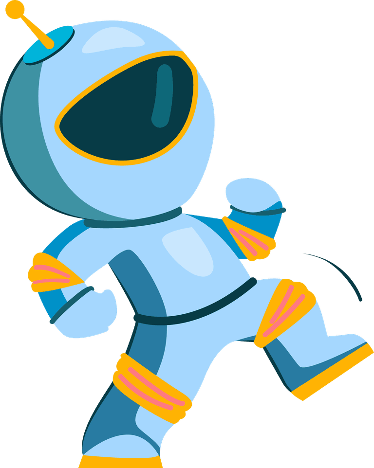 playful astronaut astronaut character set for kids' educational content and games