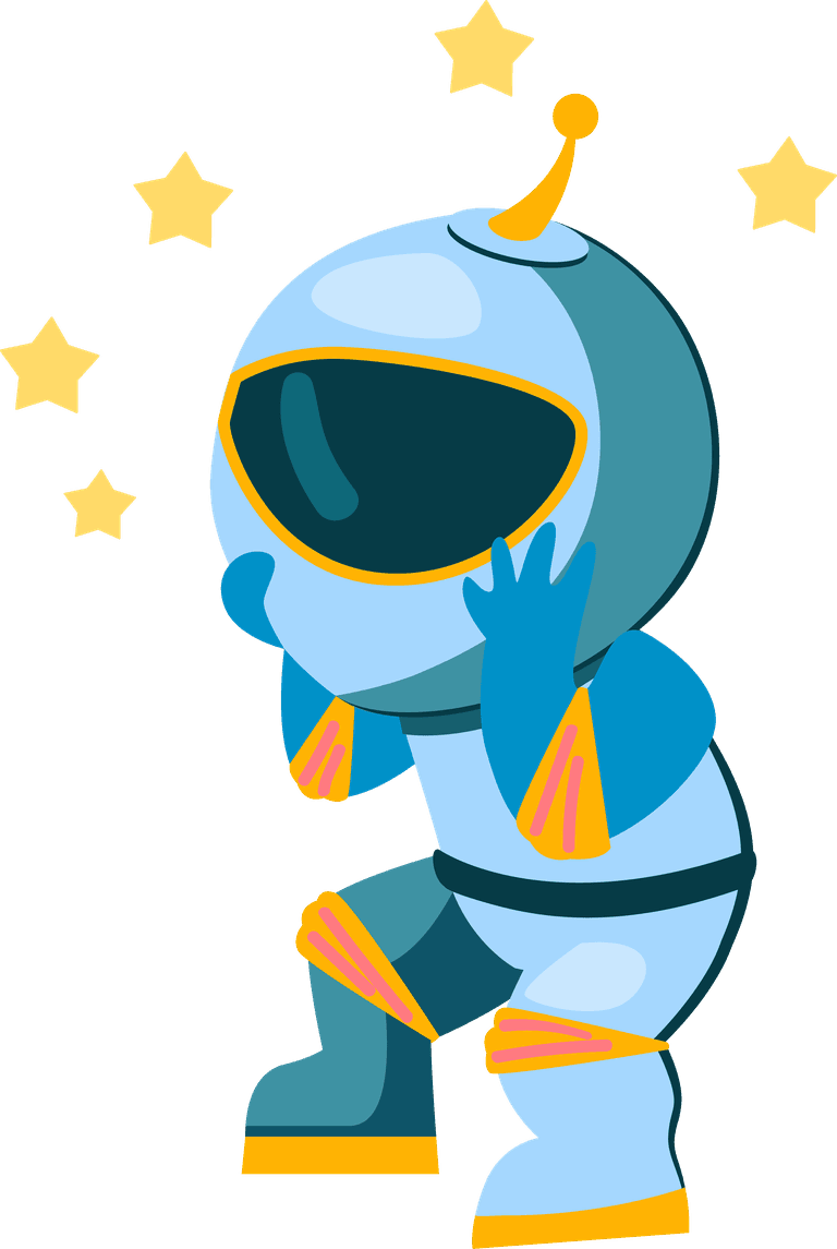 adorable astronaut character set with playful features for fun space-themed projects