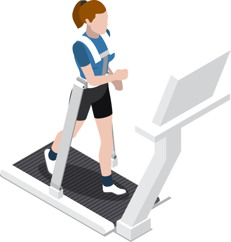 astronaut astronaut training vector for fitness preparation using treadmill simulation