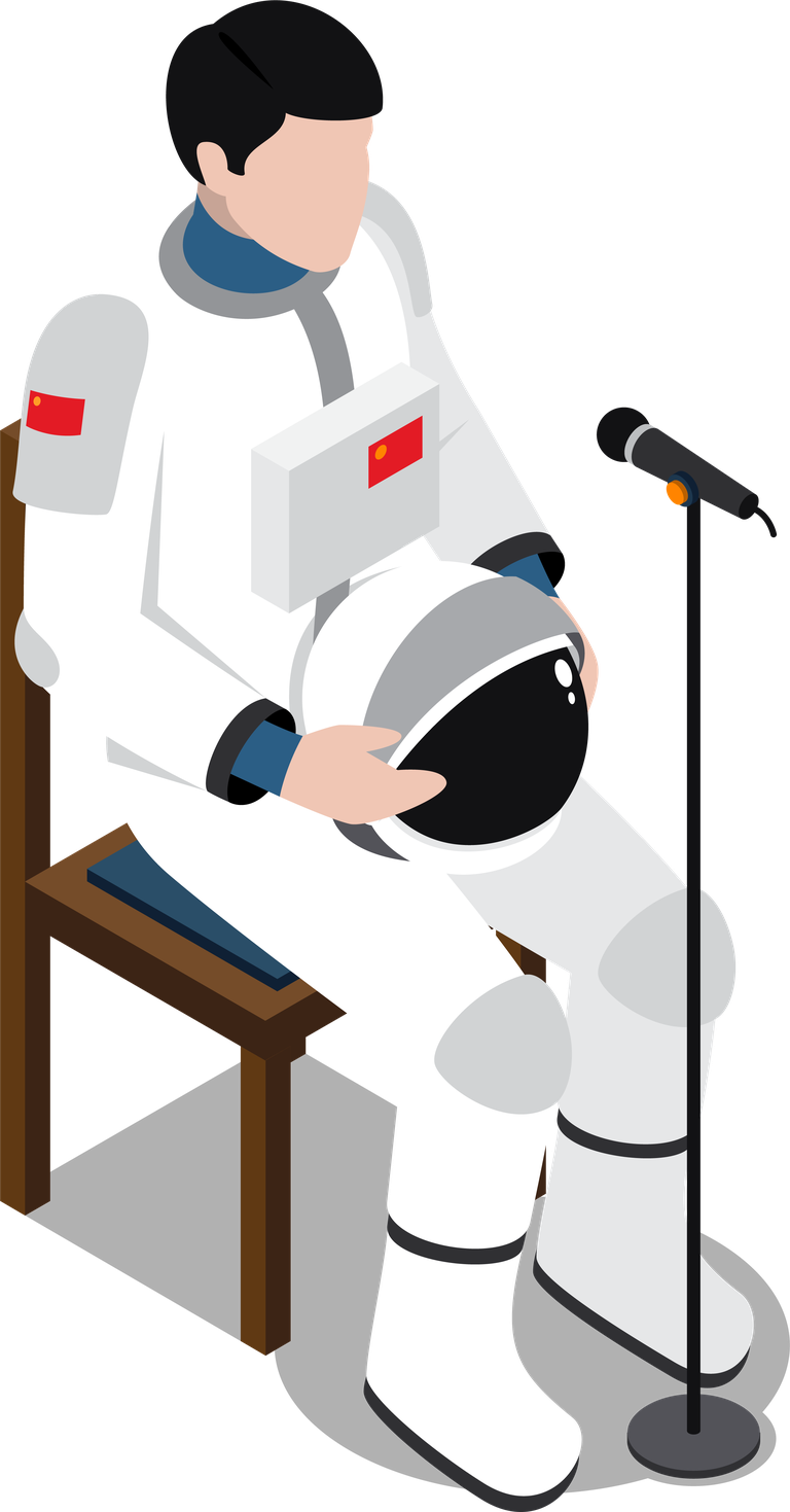 astronaut astronaut training vector featuring a seated astronaut preparing for mission scenario