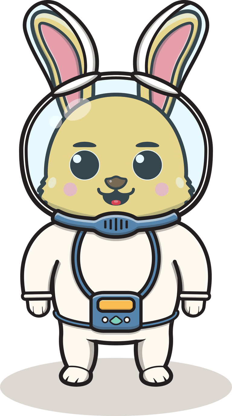 astronaut rabbit illustration of cute rabbit with an astronaut costume