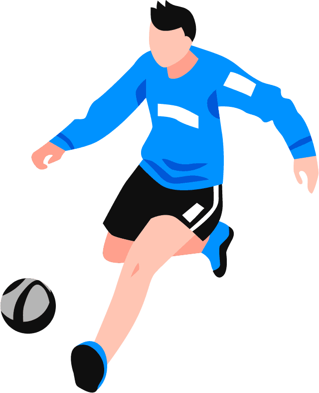 athlete sport isometric set featuring a dynamic soccer player in action for fitness and training