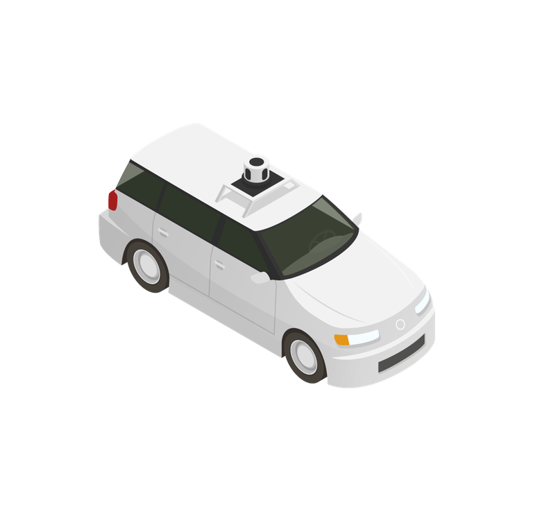 autonomous vehicles isometric icons