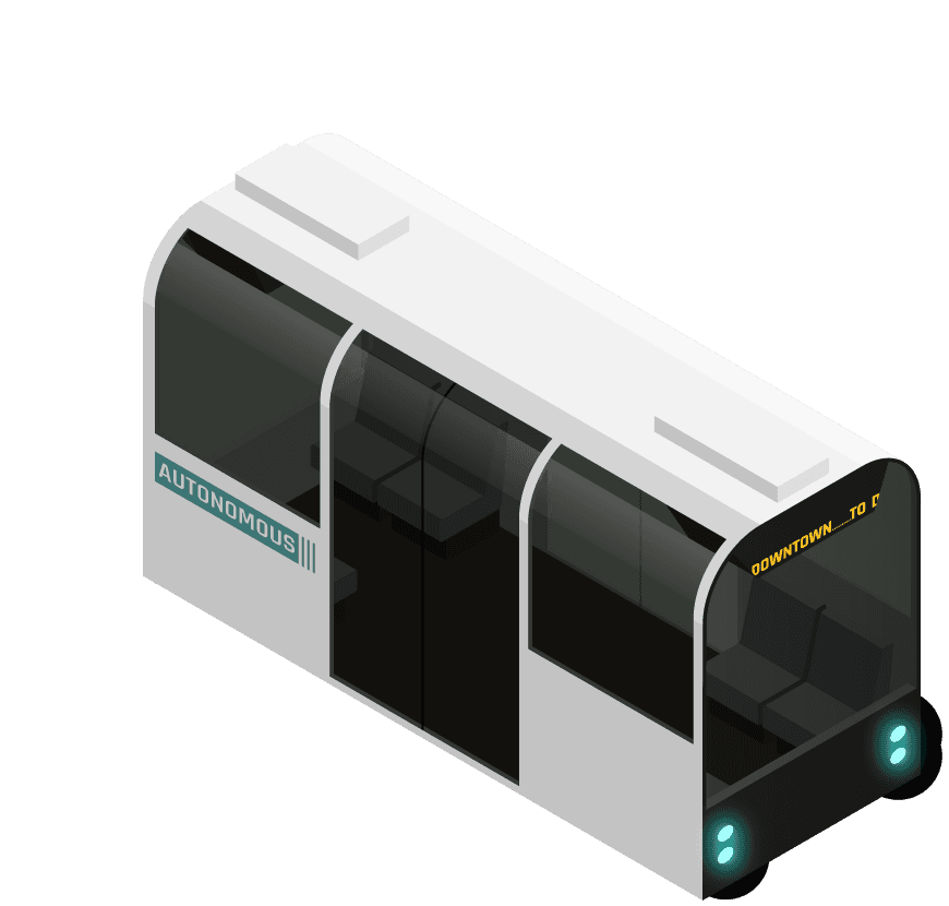 autonomous vehicles isometric icons