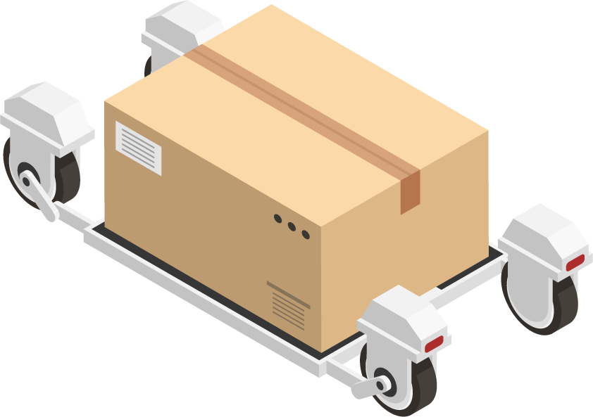 autonomous vehicles isometric icons for efficient delivery systems and modern logistics