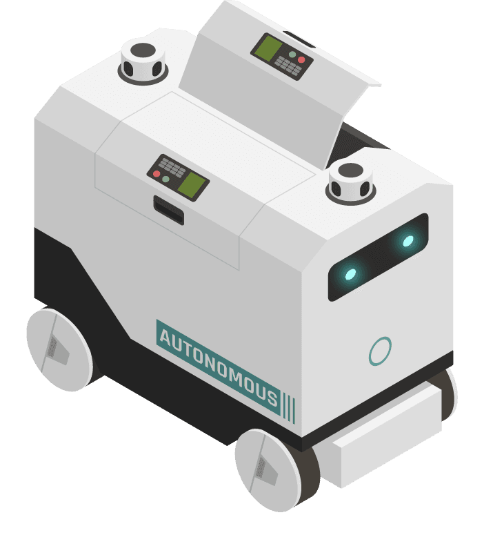 autonomous vehicles isometric icons