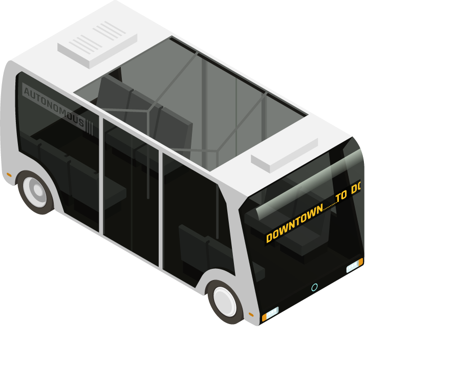 autonomous vehicles isometric icons showcasing modern transport solutions with smart technology