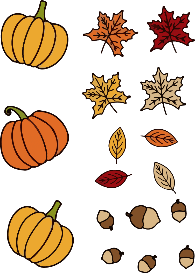 autumn deco planner vector