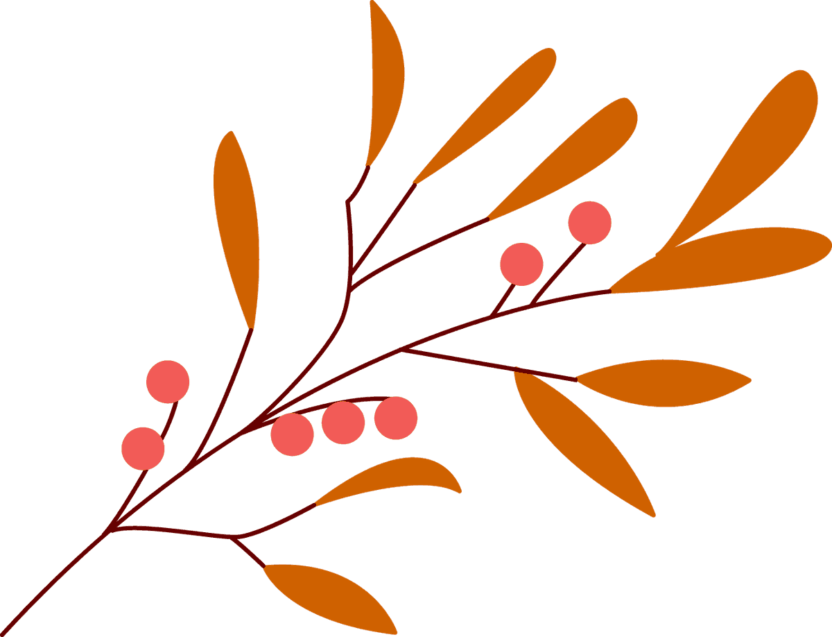 autumn elements fruits flowers leaves icons